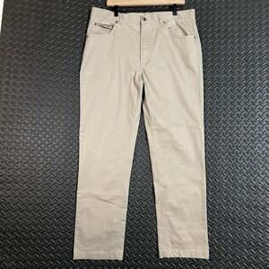Peter Christian Men MT33 Tan Khaki Cotton Stretch Straight Leg Chino Pants 36x30
